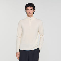 Sandro Men Wool sweater with zipped collar