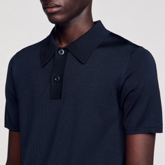 Sandro Men Short-sleeve knitted polo shirt
