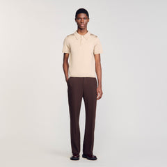 Sandro Men Short-sleeve knitted polo shirt