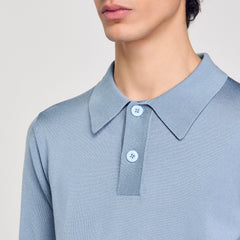 Sandro Men Short-sleeve knitted polo shirt