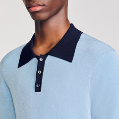 Sandro Men Two-tone polo shirt