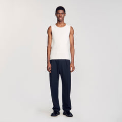 Sandro Men Rib knit vest top