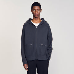 Sandro Men Milano knit hooded cardigan