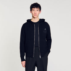 Sandro Men Zip-up cardigan with snake detail