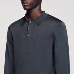 Sandro Men Ribbed polo shirt