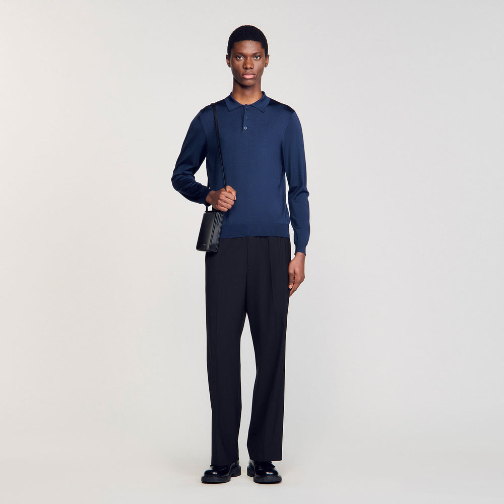 Sandro Men Ribbed polo shirt