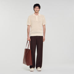 Sandro Men Cotton shirt with polo collar