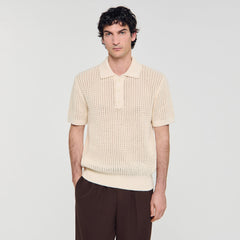 Sandro Men Cotton shirt with polo collar