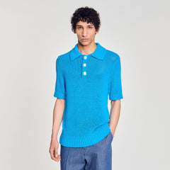 Sandro Men Knit polo shirt