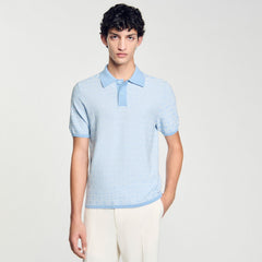 Sandro Men Square Cross polo shirt