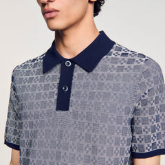 Sandro Men Square Cross polo shirt