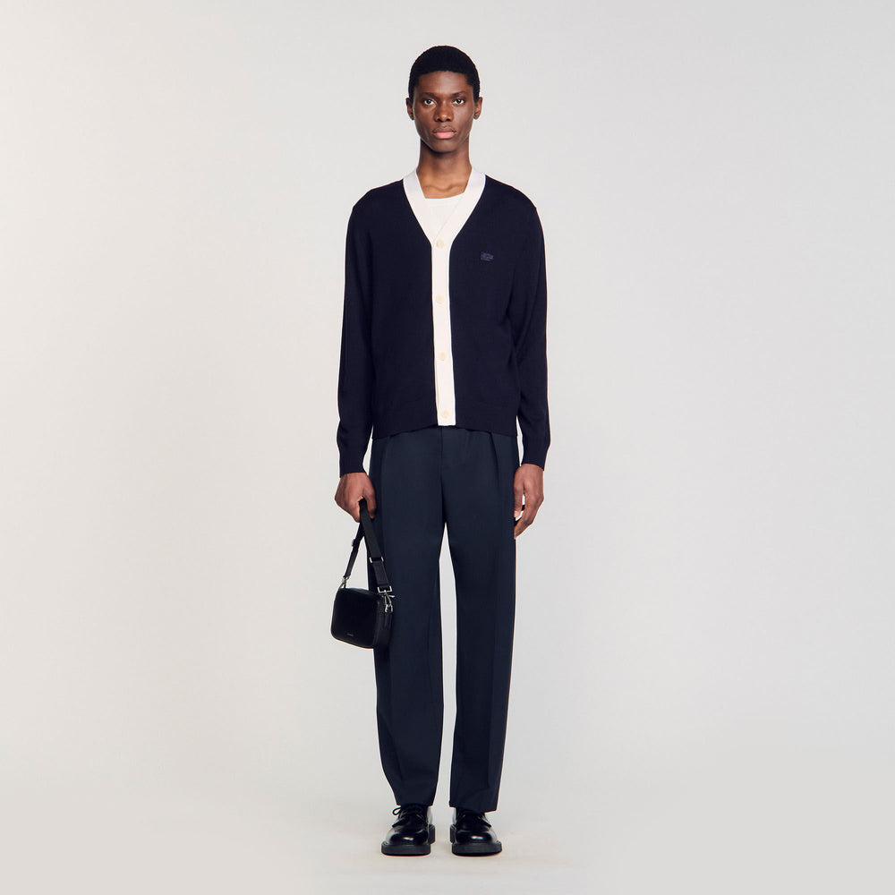 Sandro Men Cardigan with patches