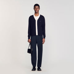 Sandro Men Cardigan with patches
