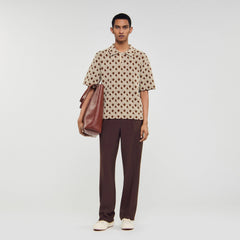 Sandro Men Rope jacquard cardigan shirt