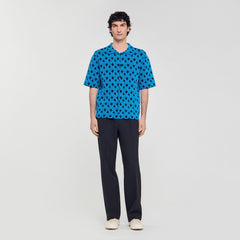 Sandro Men Rope jacquard cardigan shirt