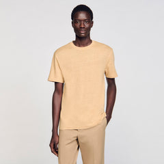 Sandro Men Linen T-shirt