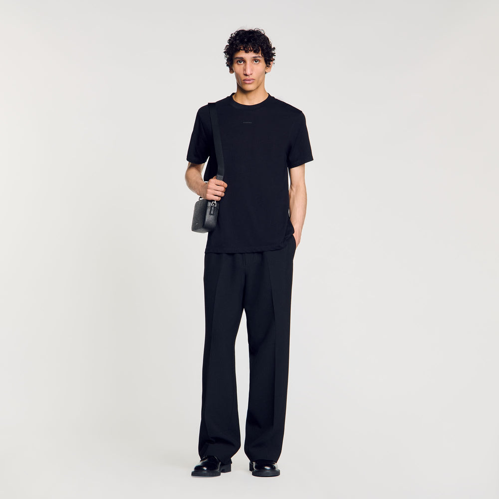 Sandro Men Cotton T-shirt with logo