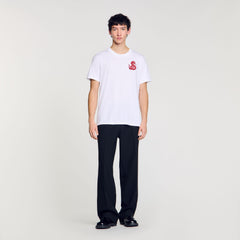 Sandro Men T-shirt with snake detail