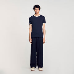 Sandro Men Two-tone patch T-shirt