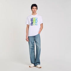 Sandro Men Wave print cotton T-shirt