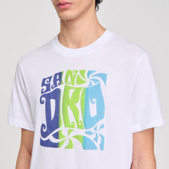Sandro Men Wave print cotton T-shirt