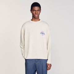 Sandro Men Sun motif T-shirt