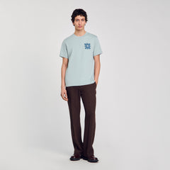 Sandro Men T-shirt with flower detail