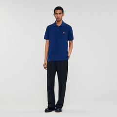 Sandro Men Polo shirt with leather logo