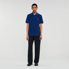 Sandro Men Polo shirt with leather logo