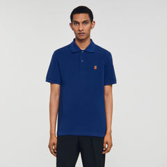 Sandro Men Polo shirt with leather logo
