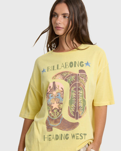 Billabong Women's Ready To Roam Short Sleeve Knit T-Shirt - Sundress