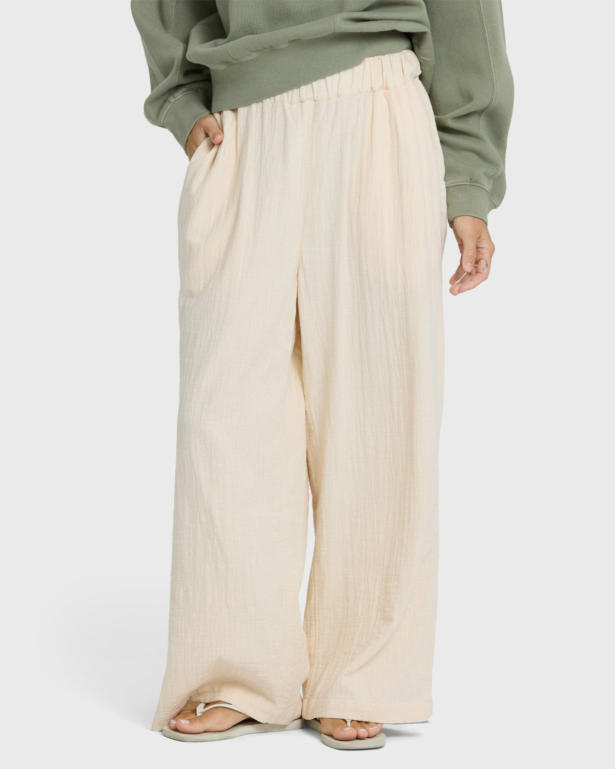 Billabong Women's Follow Me Elastic Waist Pants - Dove
