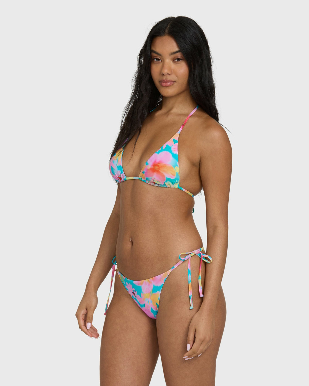 Billabong Women's Pipe Dreams Multi Triangle Bikini Top - Bright Marine