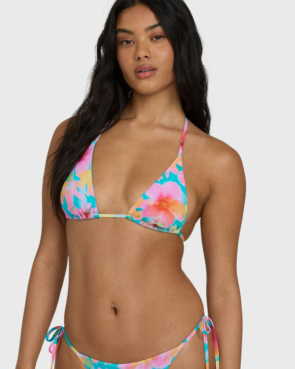 Billabong Women's Pipe Dreams Multi Triangle Bikini Top - Bright Marine