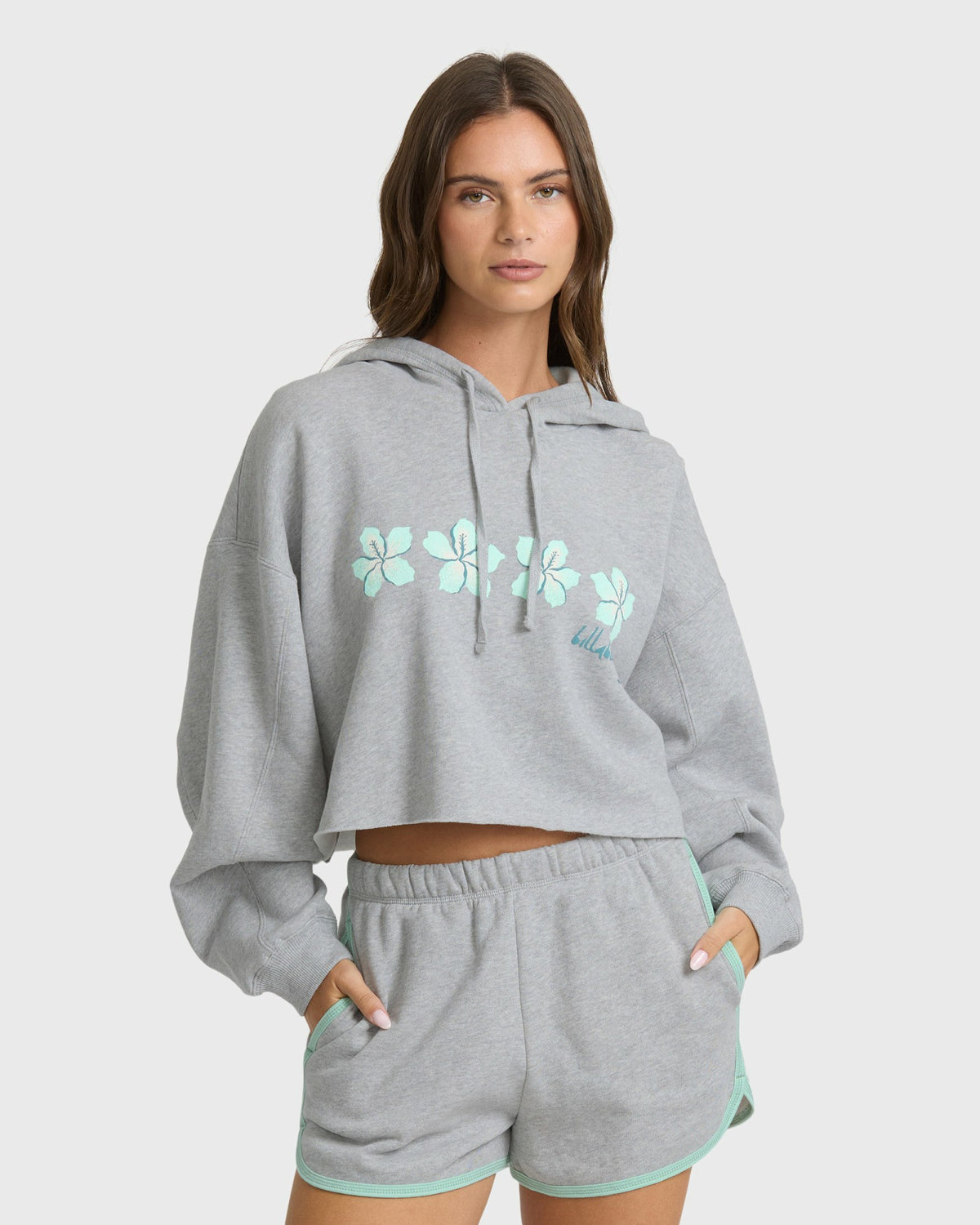Billabong Women's Palmer Hood Pullover Hoodie - Heather Gray