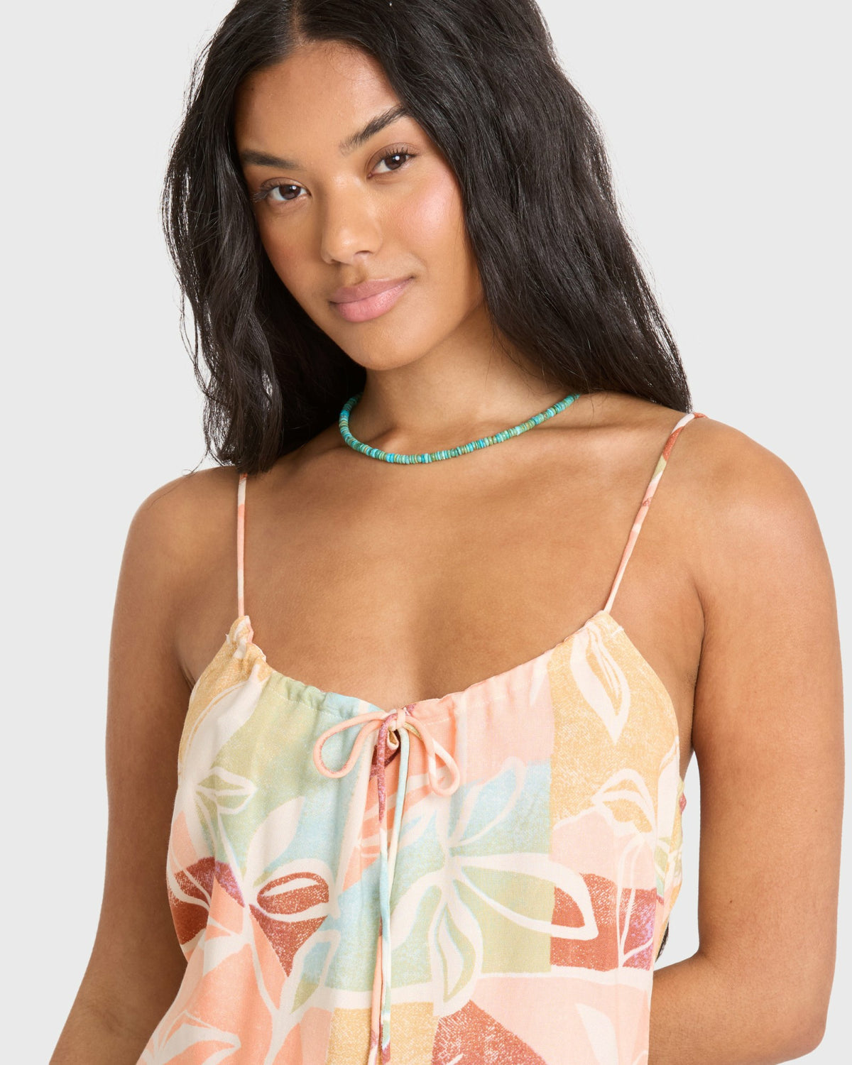 Billabong Women's So Simple Crinkle Mini Dress - Orange Multi