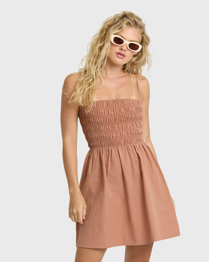 Billabong Women's Suns Out Mini Dress - Sugar Almond