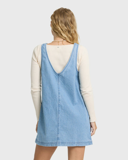 Billabong Women's Lyla Saltwashed Mini Dress - Sea Blue