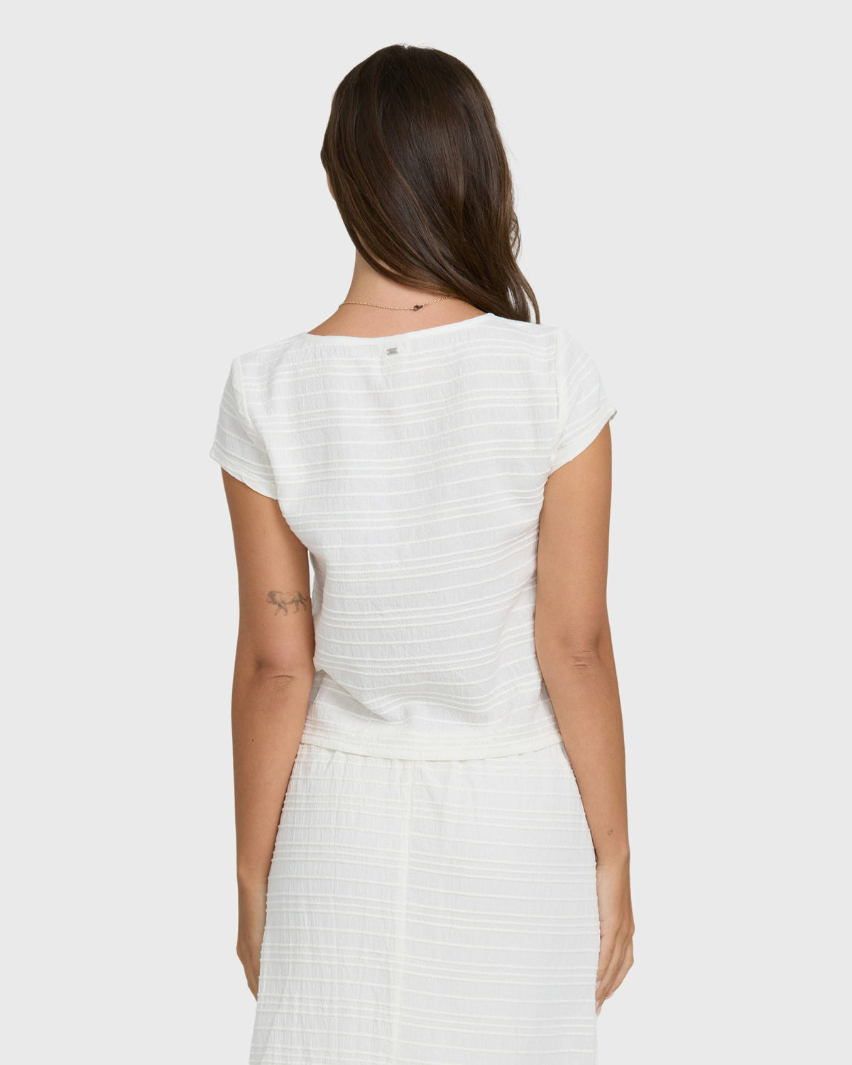 Billabong Women's Your Call Short Sleeve Woven Shirt - Salt Crystal