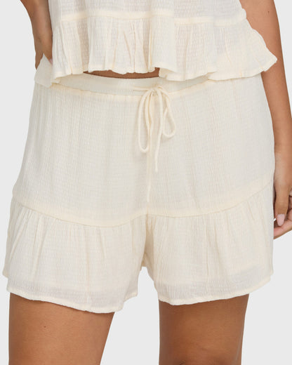 Billabong Women's Sol Mate Mini Woven Shorts - White Cap