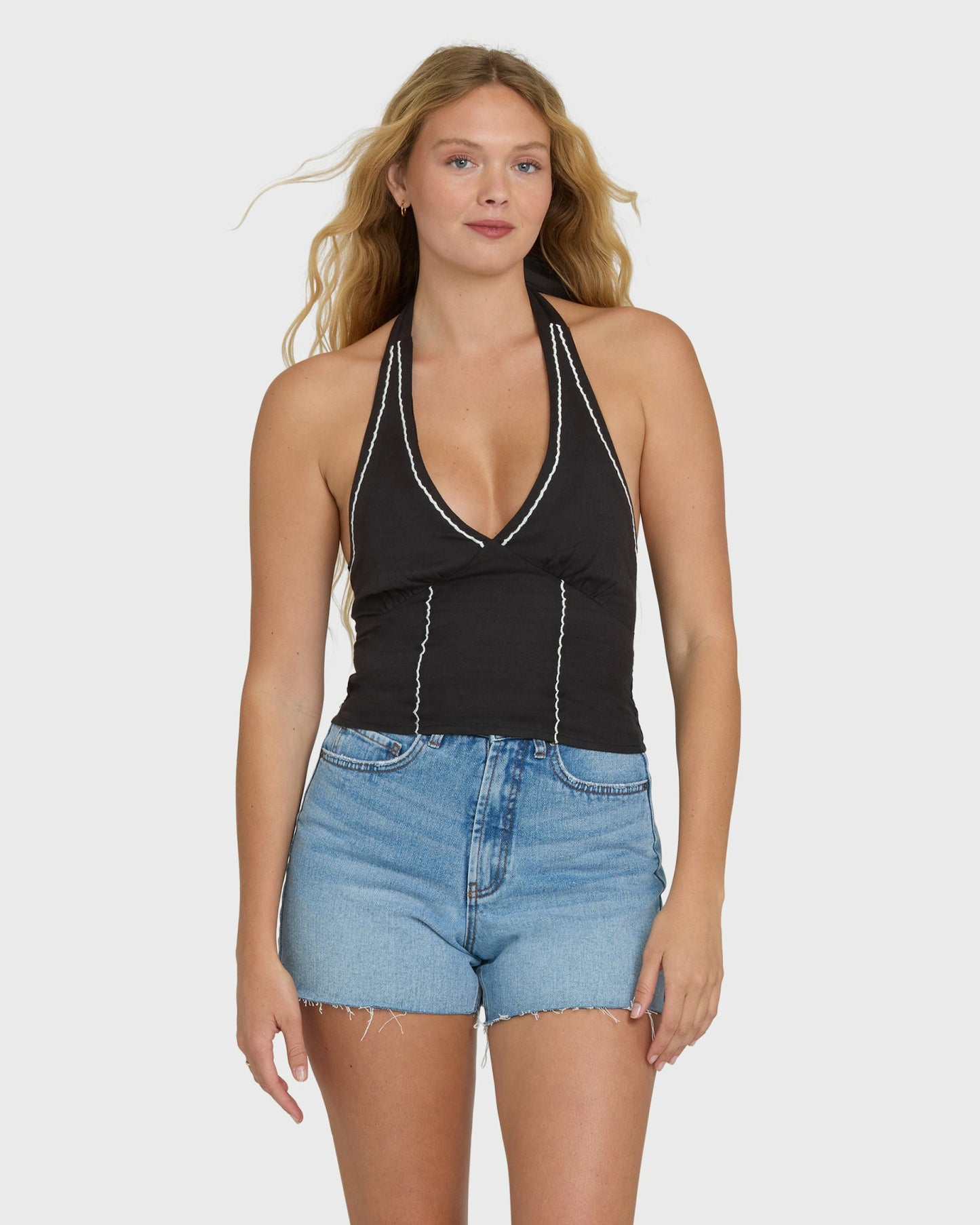 Billabong Women's Sunny Sometimes Solid Tank Top - Black Sands