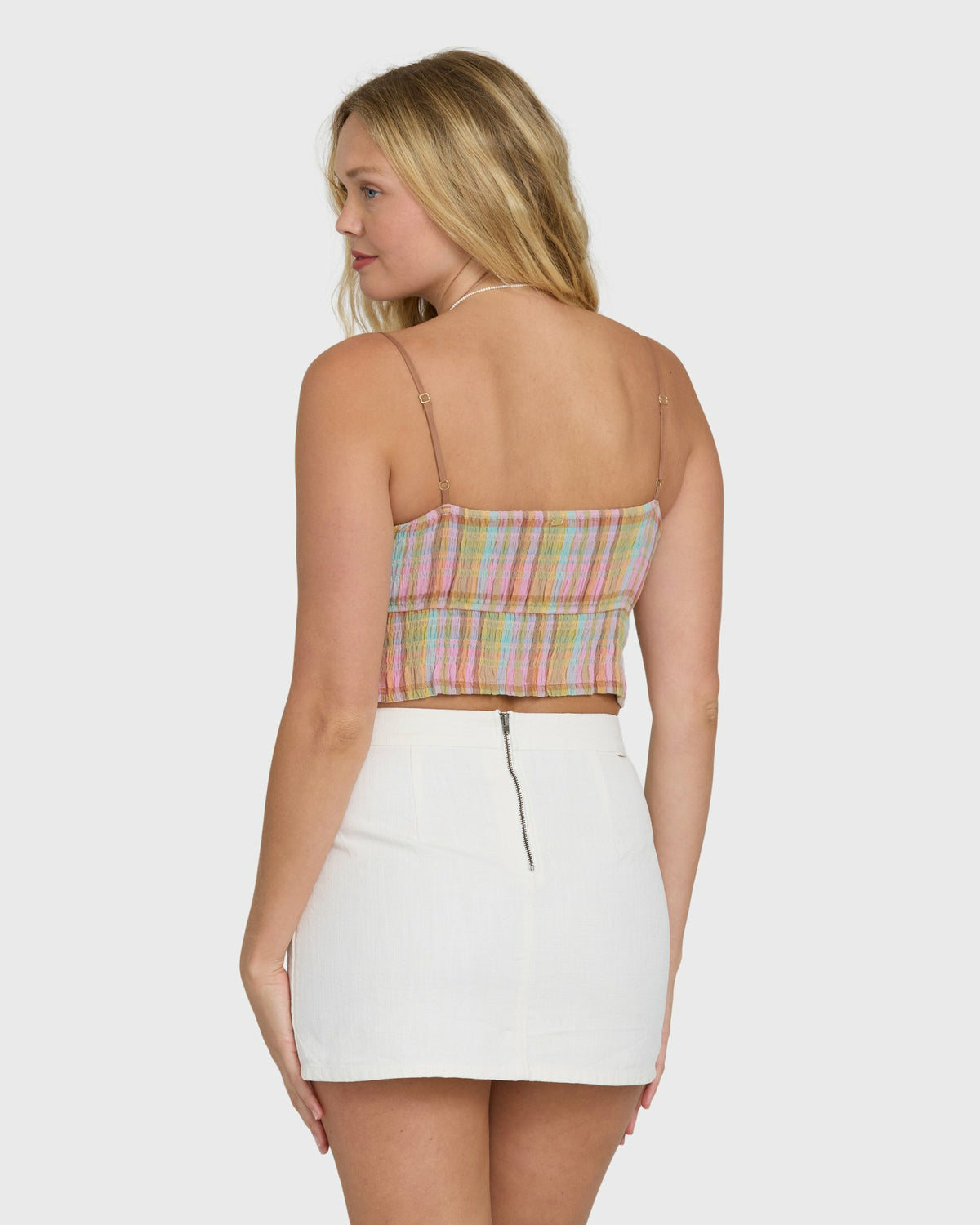 Billabong Women's Sweet Check Tank Top - Party Pink