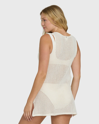 Billabong Women's Rising Tides Cover-Up Dress - White Cap