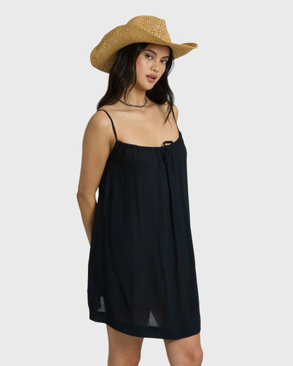 Billabong Women's Beach Song Solid Mini Dress - Black Sands
