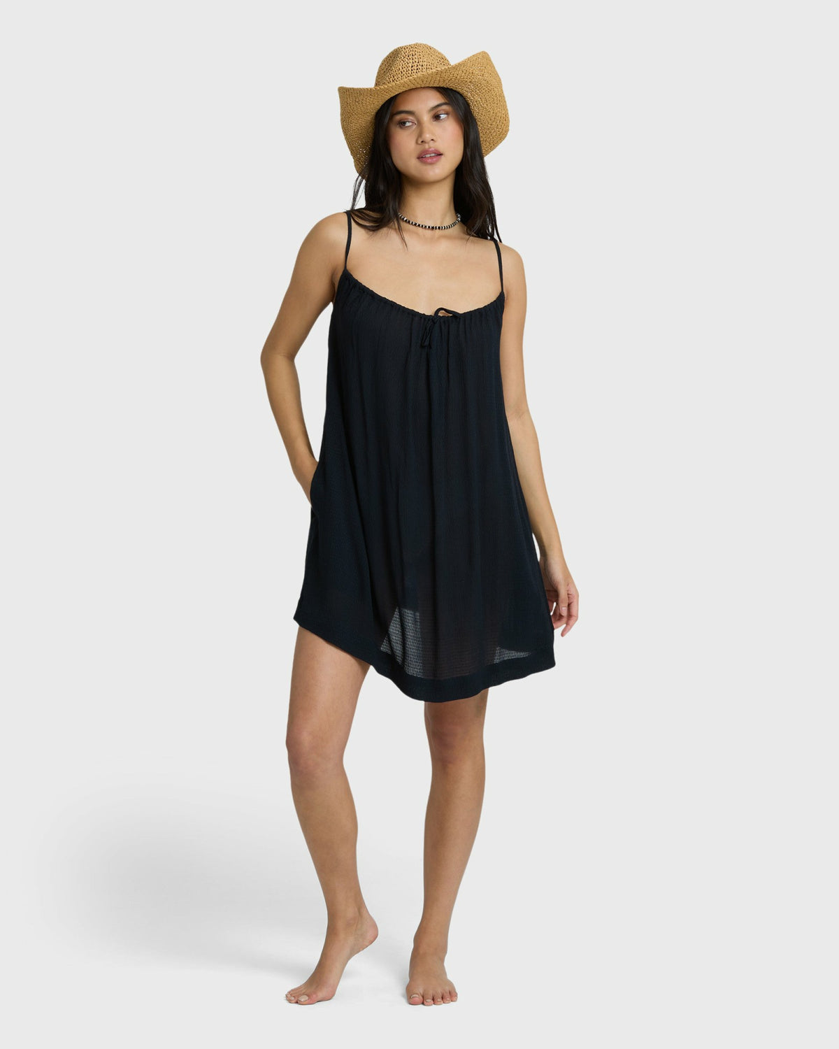 Billabong Women's Beach Song Solid Mini Dress - Black Sands