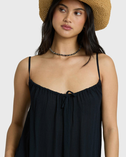 Billabong Women's Beach Song Solid Mini Dress - Black Sands
