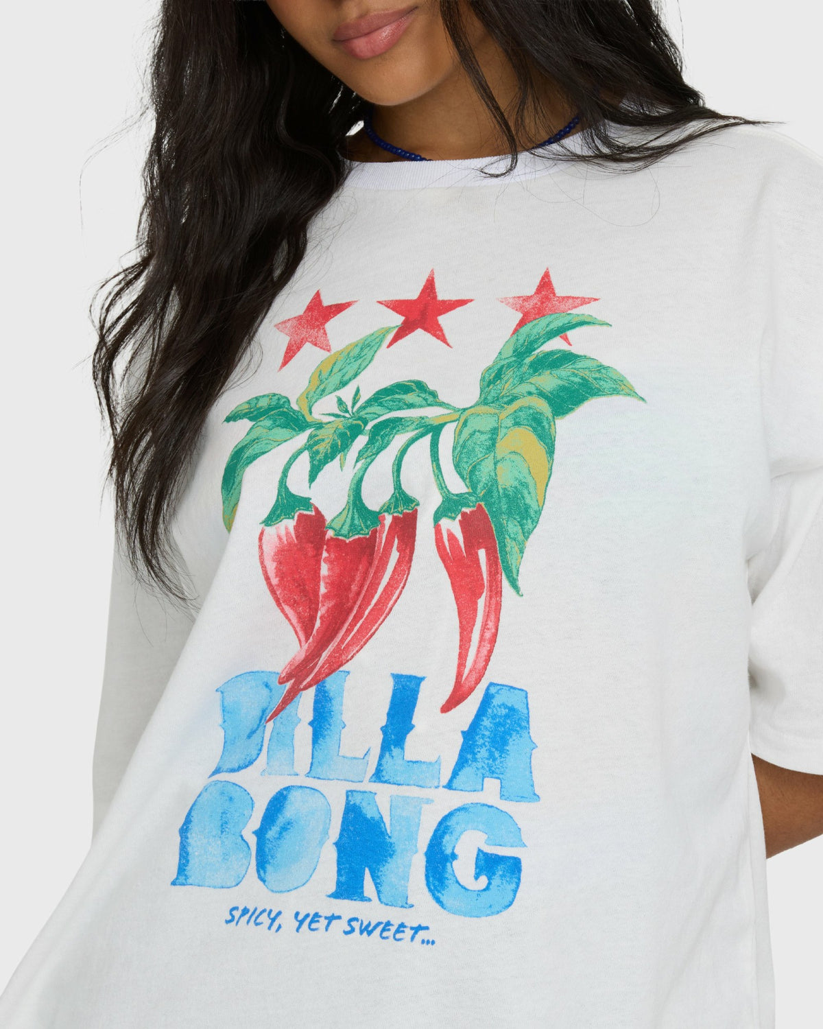 Billabong Women's Freshest Pick Short Sleeve Knit T-Shirt - Salt Crystal