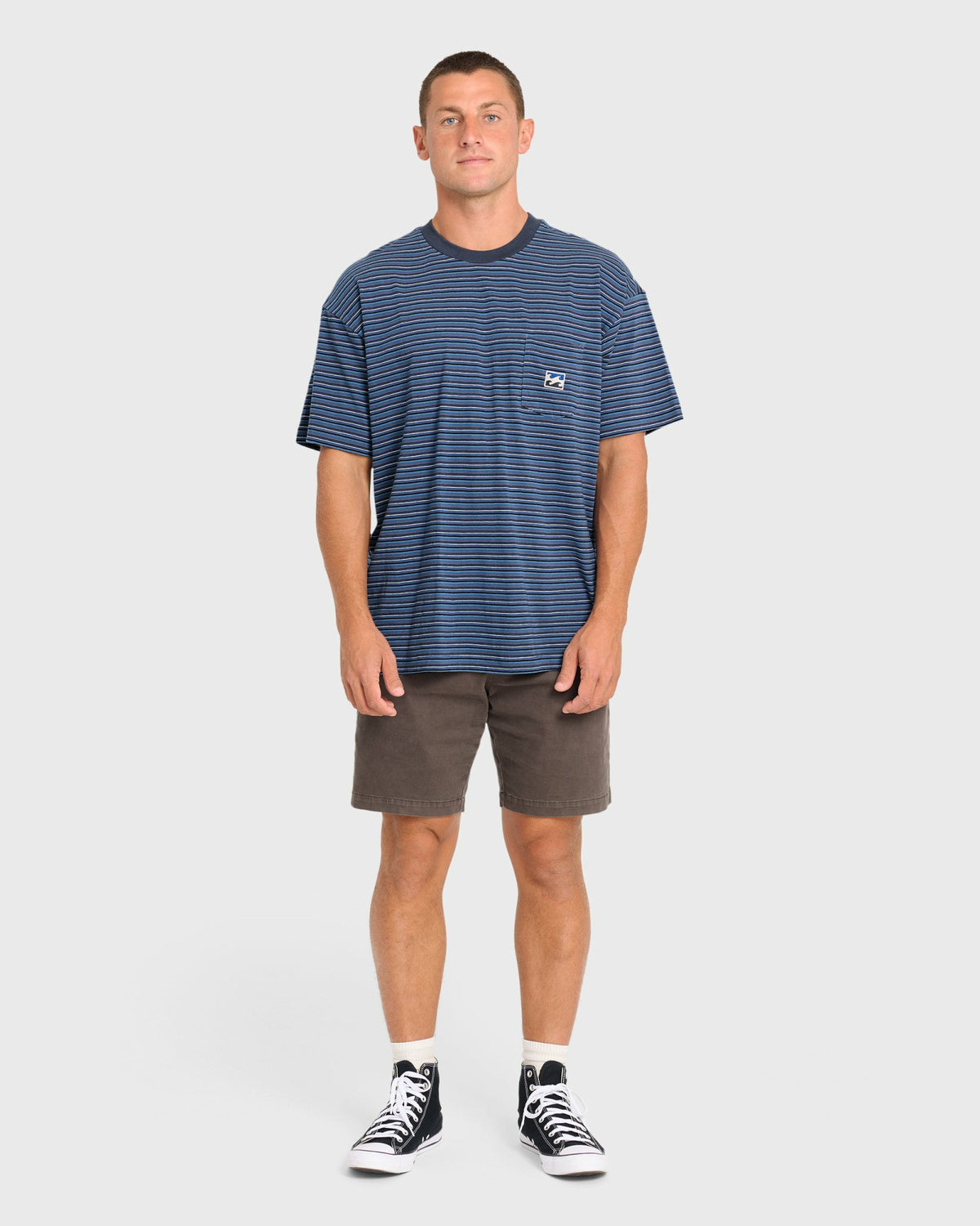 Billabong Women's|Men's Baxter Short Sleeve Pocket Tee - True Navy