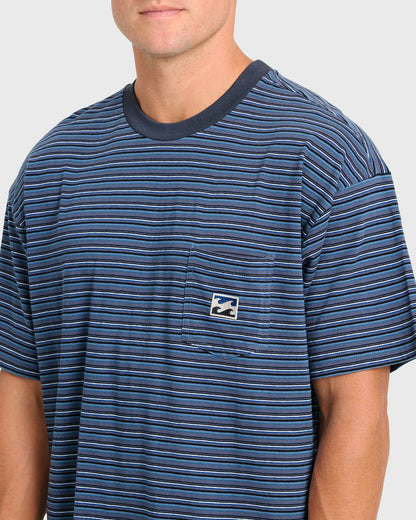 Billabong Women's|Men's Baxter Short Sleeve Pocket Tee - True Navy