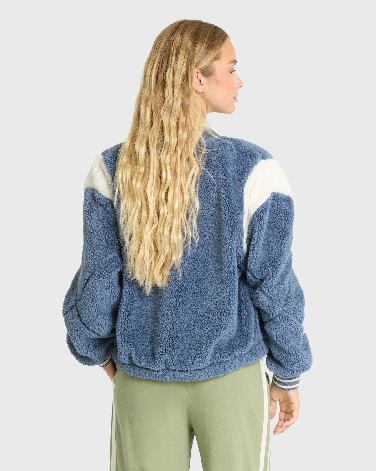Billabong Women's Adventure Division Batter Full Zip Fleece Jacket - Blue Smoke